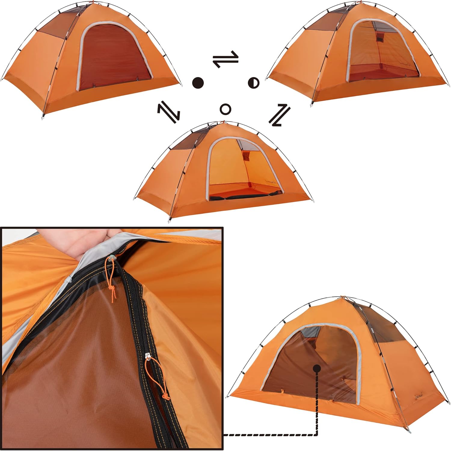 Waterproof 2-Person Camping Tent – Lightweight Easy-Setup Backpacking