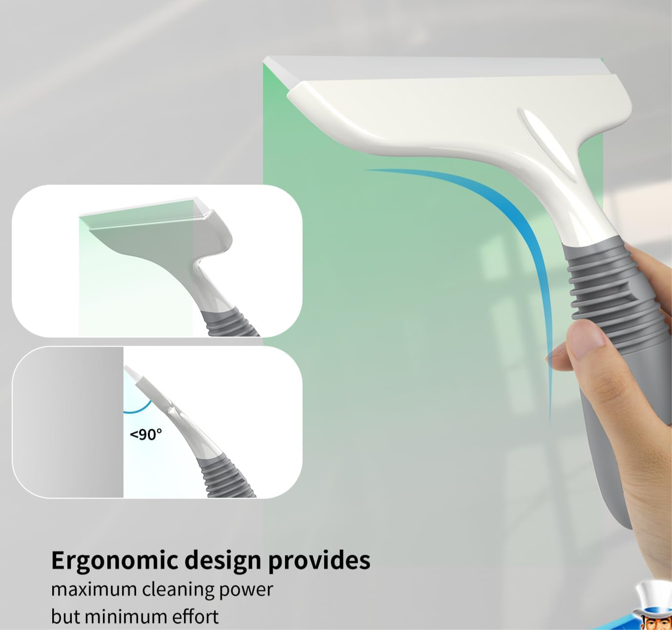 Multi-Purpose Silicon Squeegee for Window, Glass, Shower Door & Car