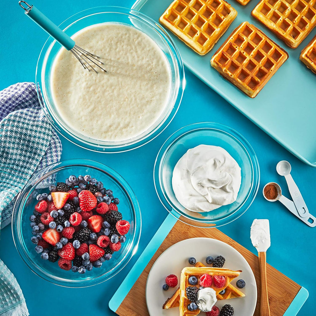 Pyrex Smart Essentials 3-Pack Prepware Set Glass Mixing Bowls