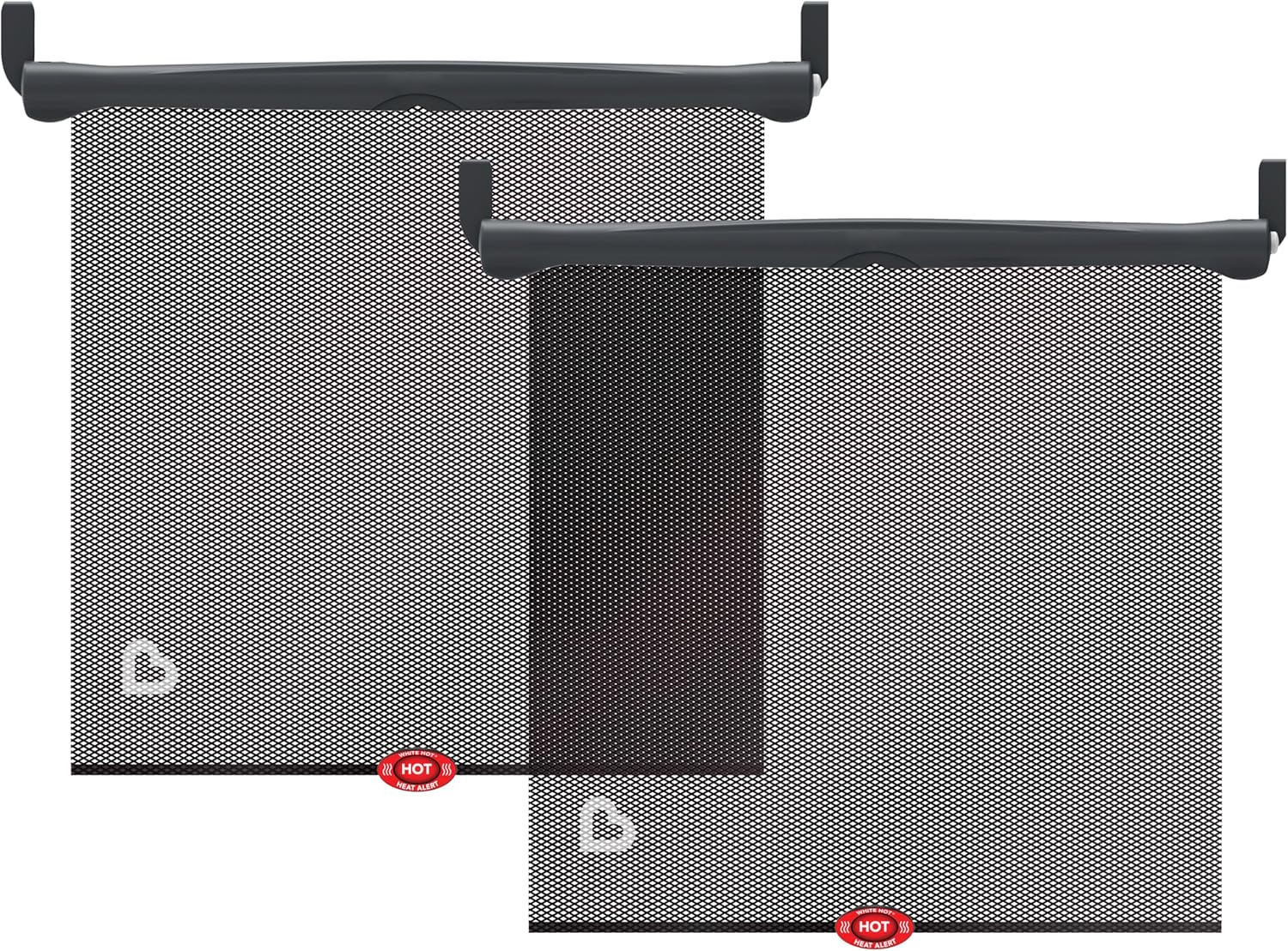 Car Window Sun Shade 2-Pack with Heat Alert – UV Protection Baby Car Shades