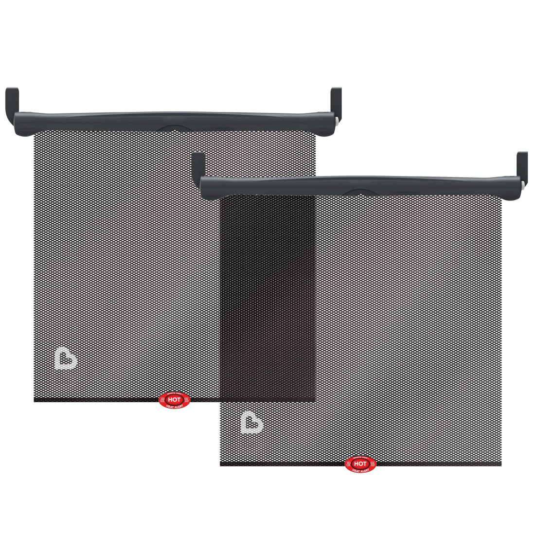 Car Window Sun Shade 2-Pack with Heat Alert – UV Protection Baby Car Shades