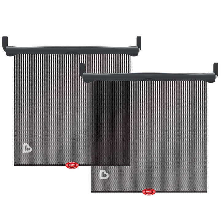 Car Window Sun Shade 2-Pack with Heat Alert – UV Protection Baby Car Shades