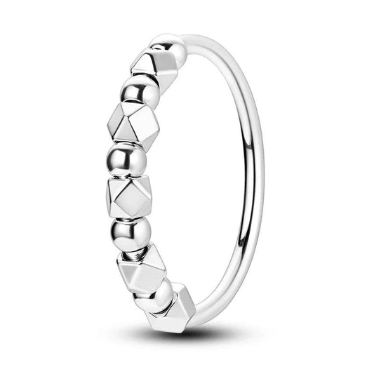 925 Sterling Silver Asymmetric Band Rings for Women - Heart Crafted Gifts