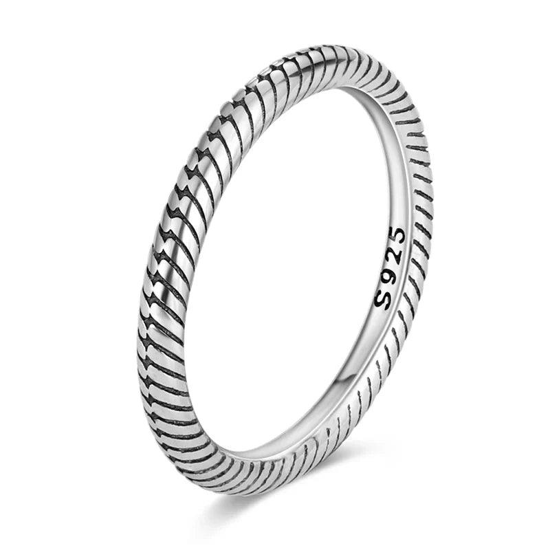 925 Sterling Silver Asymmetric Band Rings for Women - Heart Crafted Gifts