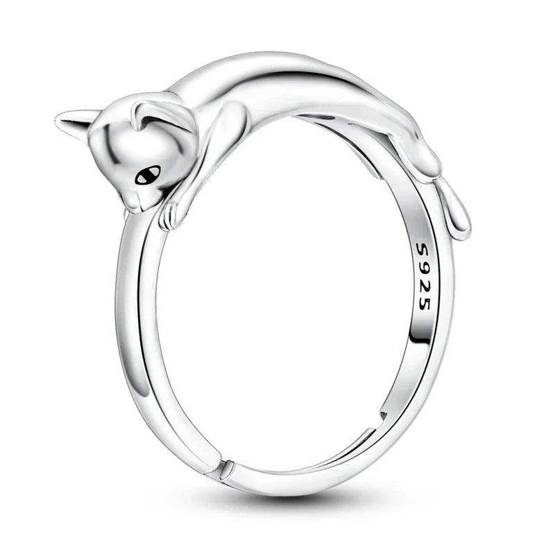 925 Sterling Silver Asymmetric Band Rings for Women - Heart Crafted Gifts