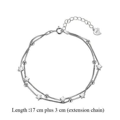 925 Sterling Silver Bracelets: Star, Pearl, Stone, Heart Charms - Heart Crafted Gifts