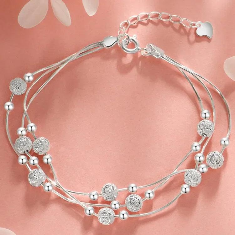 925 Sterling Silver Bracelets: Star, Pearl, Stone, Heart Charms - Heart Crafted Gifts