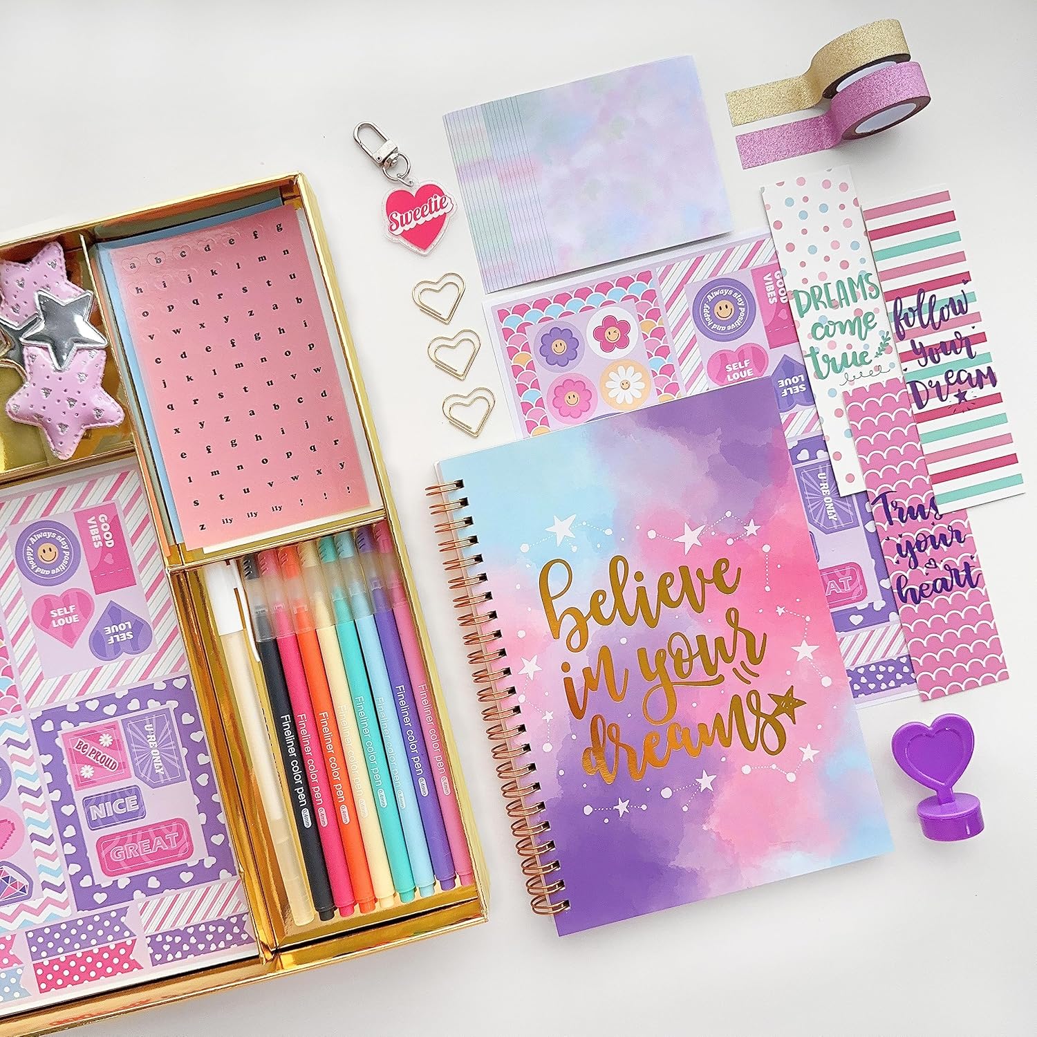 DIY Journal Kit for Girls – Creative Scrapbook &amp; Stationery Set for Ages