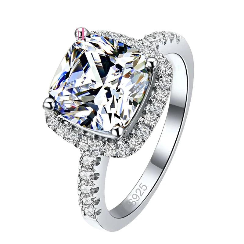 925 Sterling Silver Halo Engagement Ring