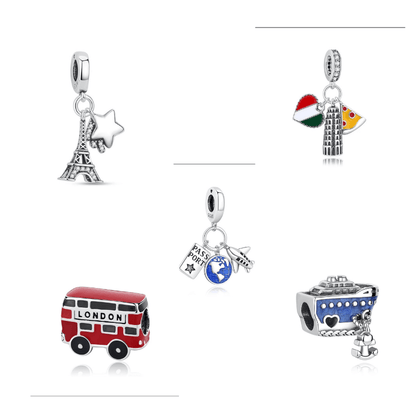 World Travel Charms for Pandora Bracelets at Heart Crafted Gifts