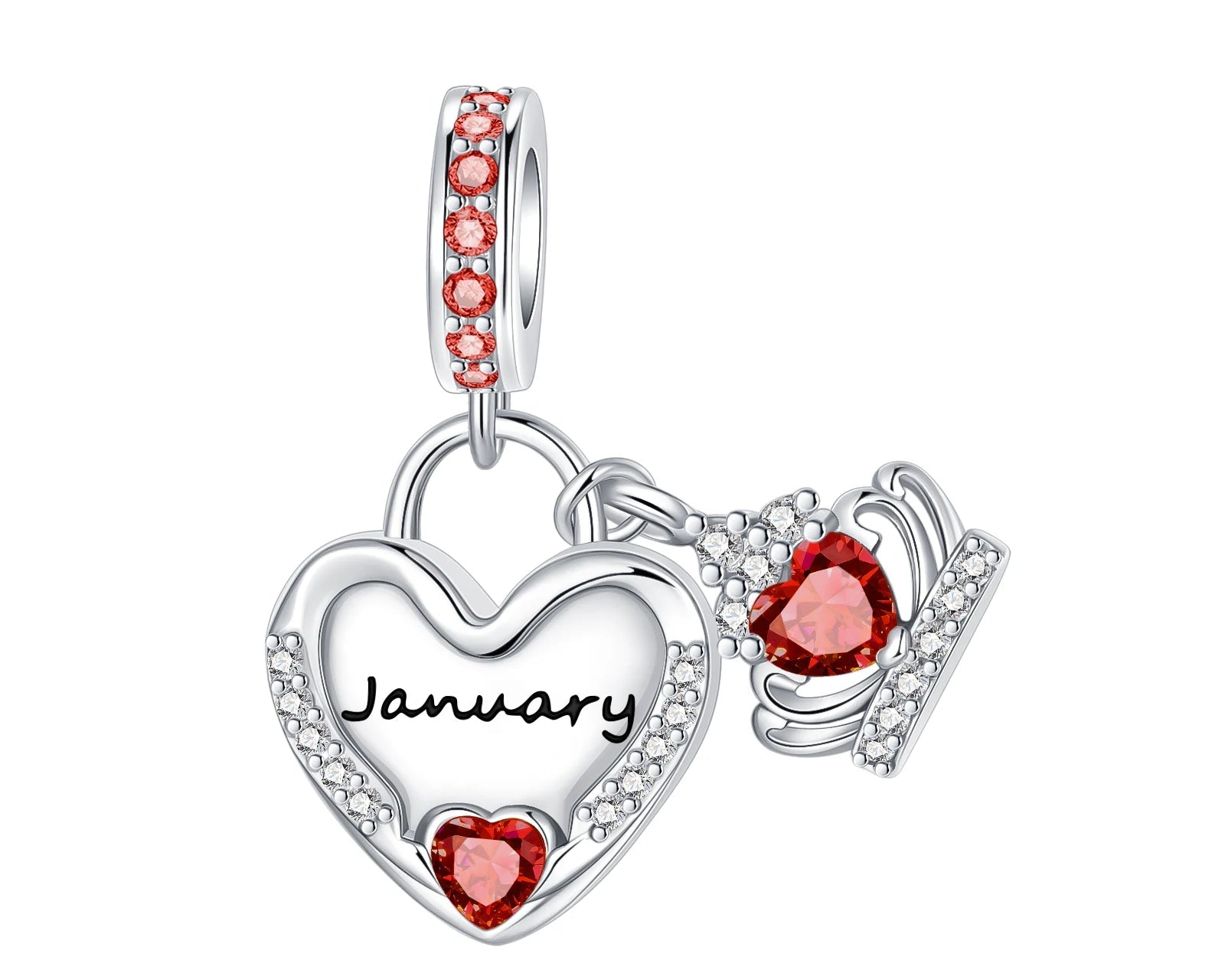 Pandora Birthstone Charm in Heart Shape | Heart Crafted Gifts