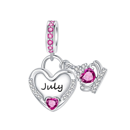 Pandora Birthstone Charm in Heart Shape | Heart Crafted Gifts