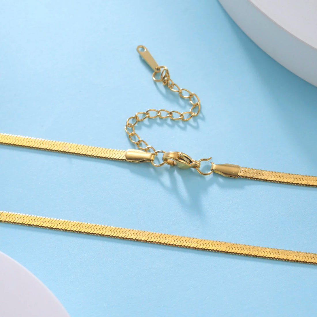 Stainless Steel Snake Chain Necklace for Women & Men in Gold & Silver