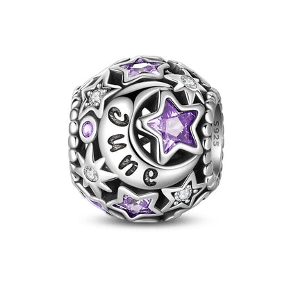 June Birthstone Charms: Round in 925 Sterling Silver