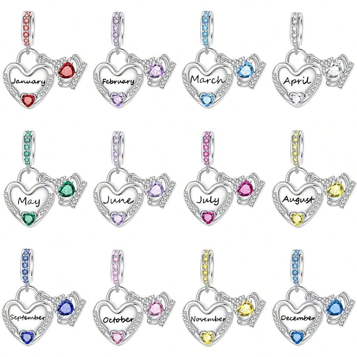 Pandora Birthstone Charm in Heart Shape | Heart Crafted Gifts