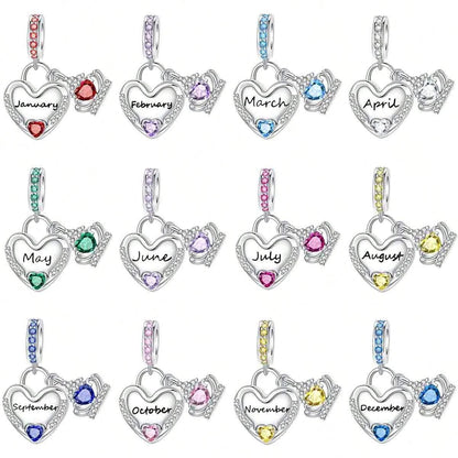 Pandora Birthstone Charm in Heart Shape | Heart Crafted Gifts