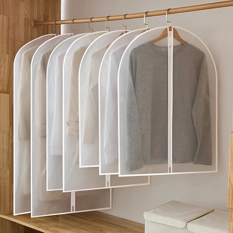 Breathable Clothes Cover with Zip Hanging Dust Proof Wardrobe Organizer