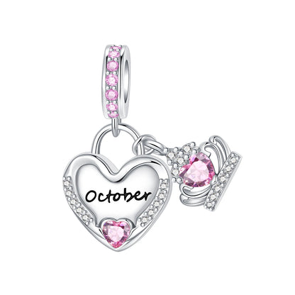 Pandora Birthstone Charm in Heart Shape | Heart Crafted Gifts
