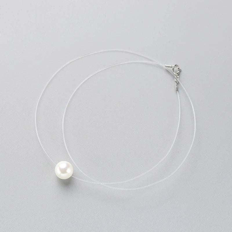 Pearl Pendant Choker Silver necklace