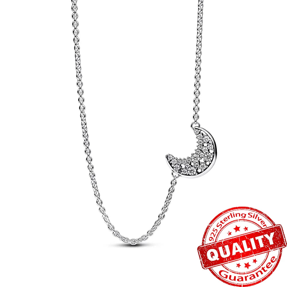 Sterling Silver Sun & Moon Necklace