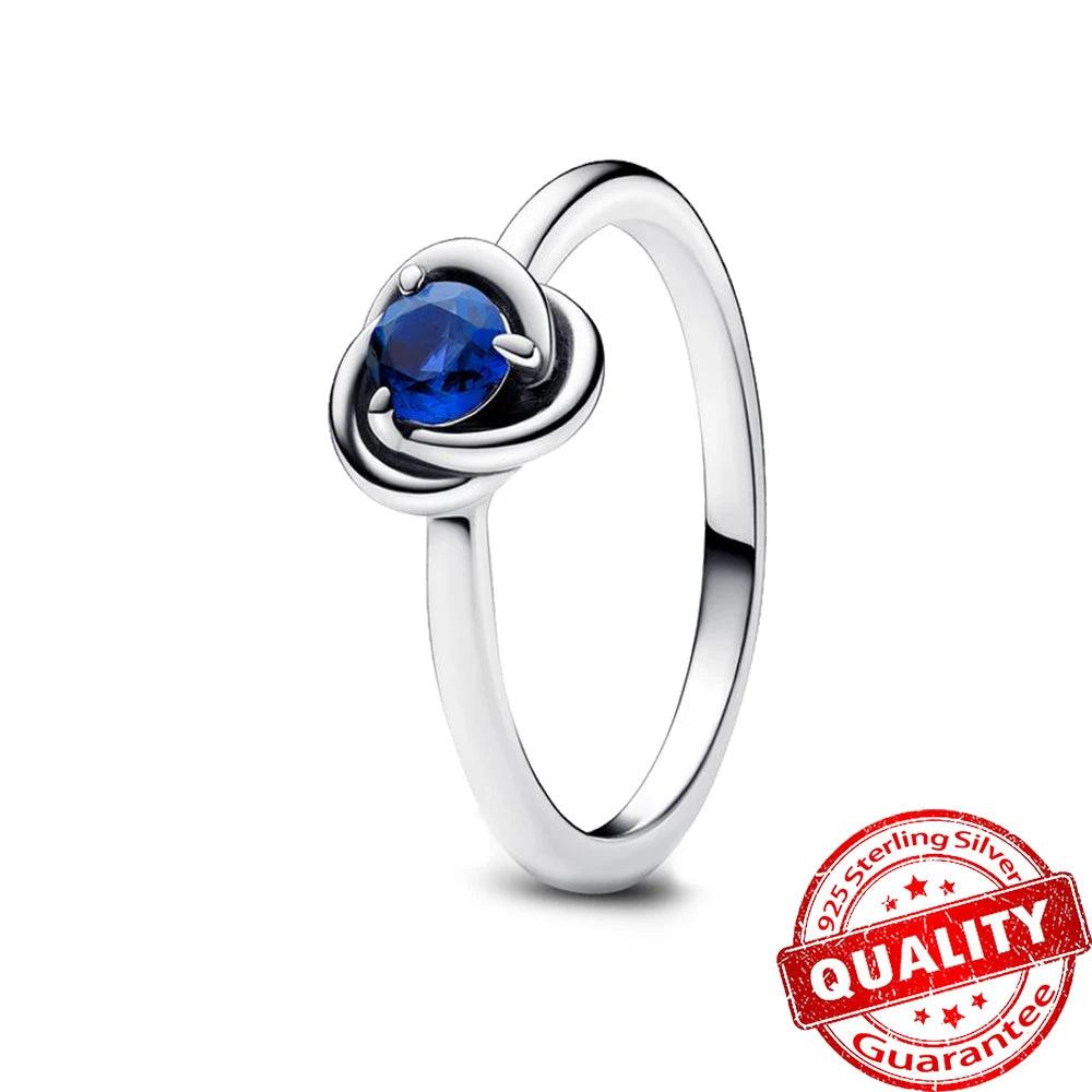September Sterling Silver Birthstone Eternity Circle Ring | Pandora Gemstone Rings