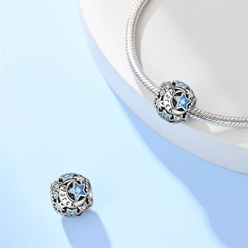 Birthstone Charms: Round in 925 Sterling Silver
