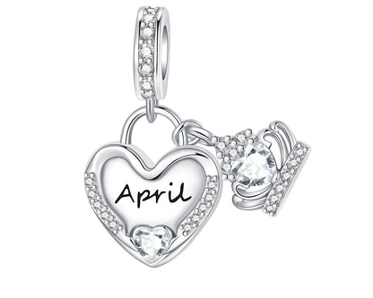 Pandora Birthstone Charm in Heart Shape | Heart Crafted Gifts
