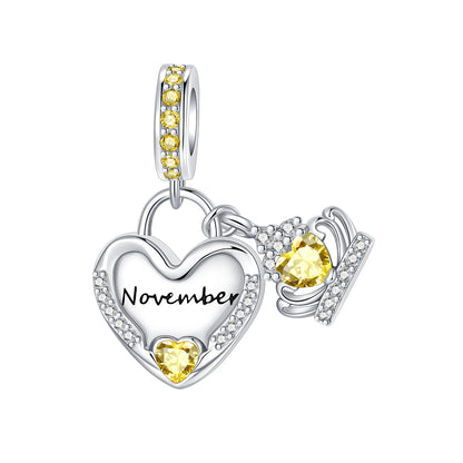 Pandora Birthstone Charm in Heart Shape | Heart Crafted Gifts
