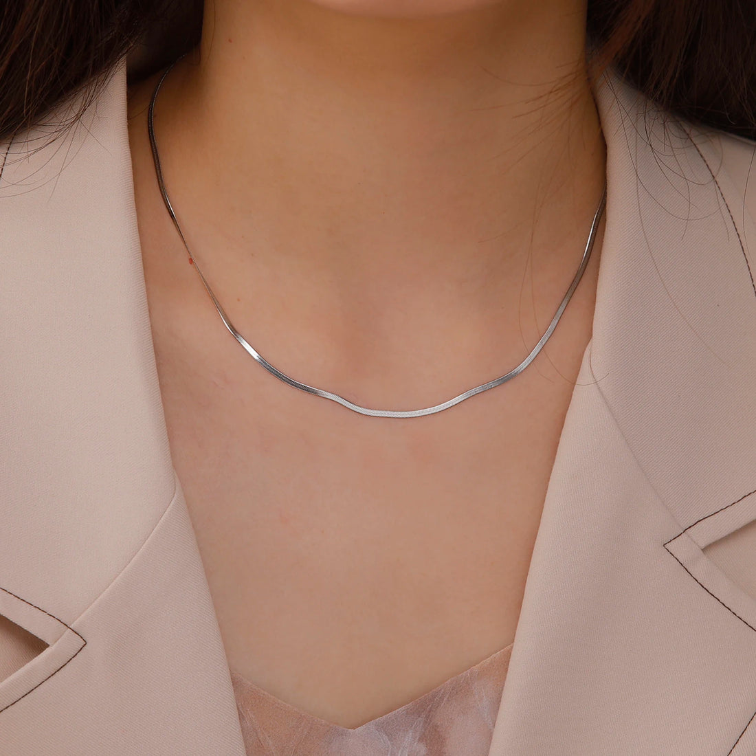 Stainless Steel Snake Chain Necklace for Women & Men in Gold & Silver