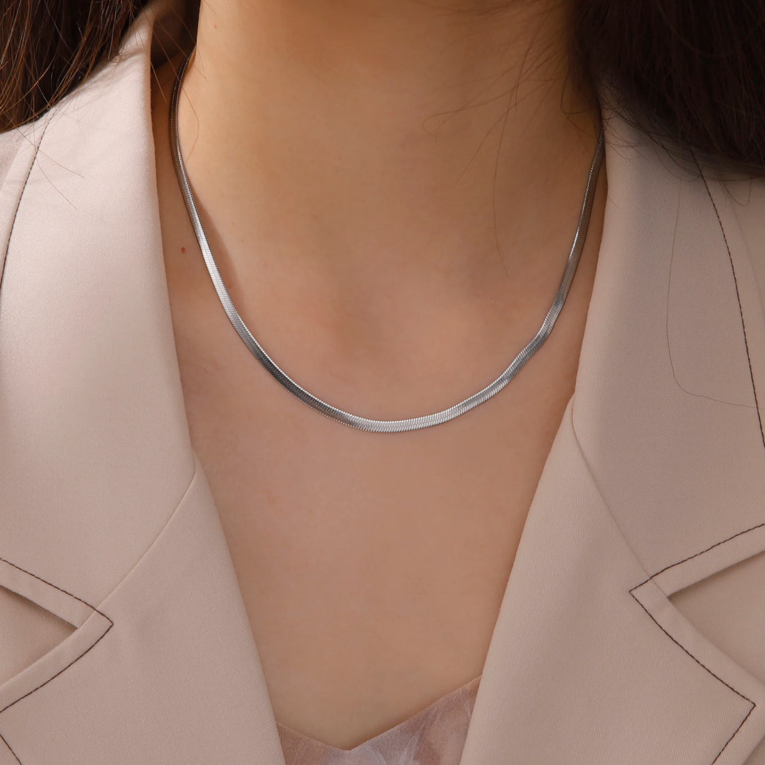 Stainless Steel Snake Chain Necklace for Women & Men in Gold & Silver