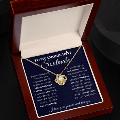 Necklace Gift for Soulmate: Gold Plated Necklace with message card in Gift Box