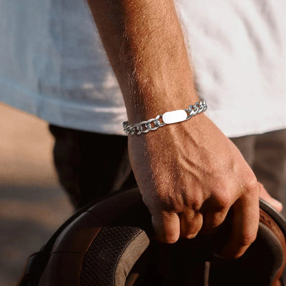 Cuban Chain Custom Bracelet for Men – Wristband Gift for him
