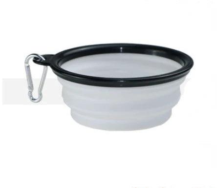 Collapsible Silicone Pet Bowl - Portable Travel Dish with Carabiner