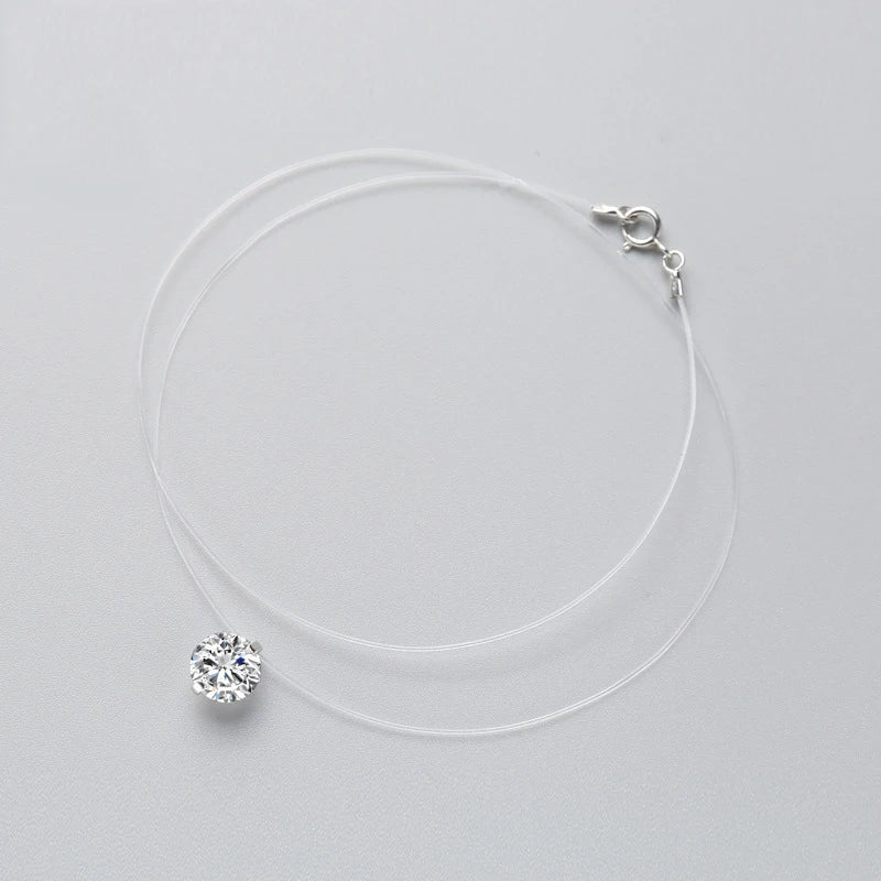 925 Sterling Silver Necklaces: Zircon Pendant & Pearl Pendant Chokers