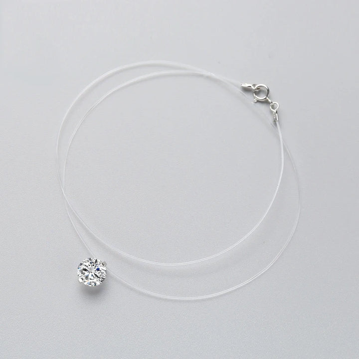 925 Sterling Silver Necklaces: Zircon Pendant & Pearl Pendant Chokers