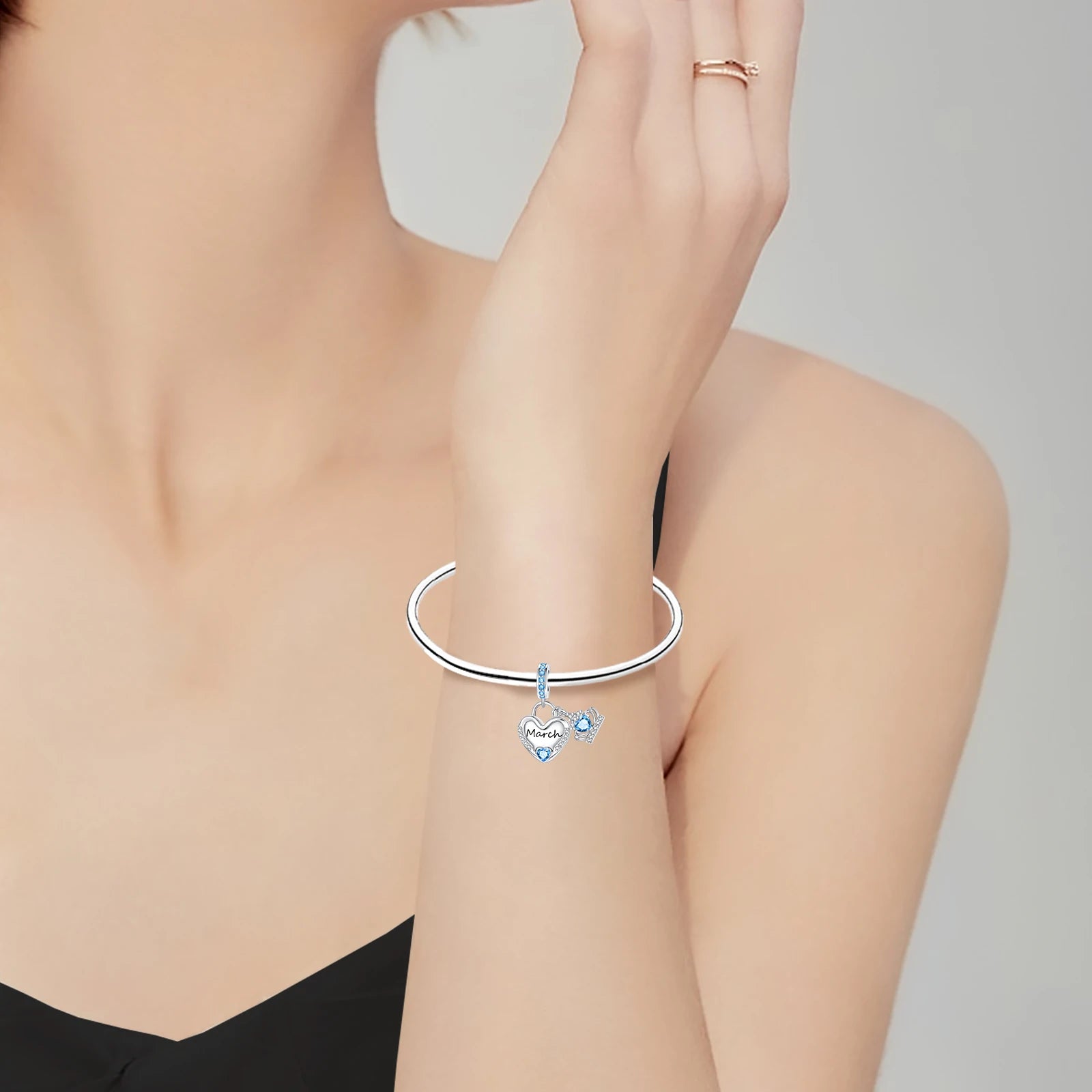 Pandora Birthstone Charm in Heart Shape | Heart Crafted Gifts