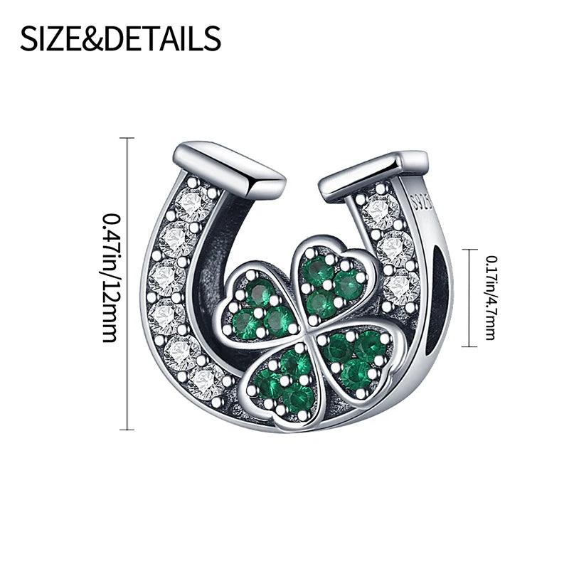 Van Cleef Design of 4 Leaf Clover Horseshoe Charm fits to Pandora Bracelets