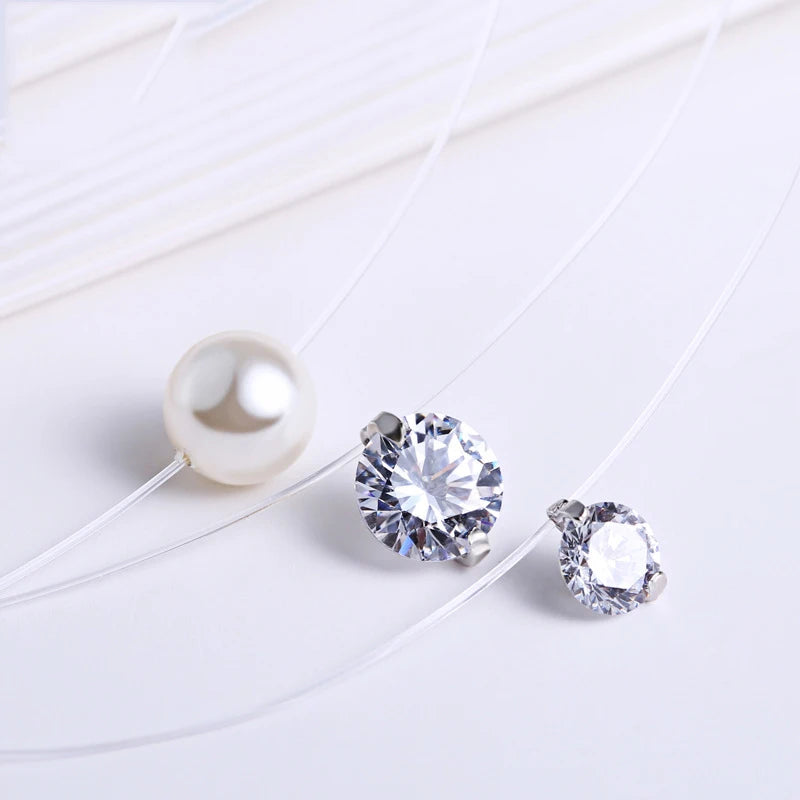 Pearl Pendant Choker Silver necklace