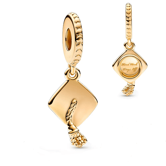 Gold Plated Graduation Pandora Charms at Heart Crafted Gifts