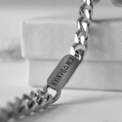 Cuban Chain Custom Bracelet for Men – Wristband Gift for him