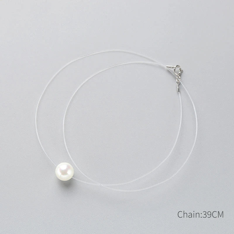 Pearl Pendant Choker Silver necklace