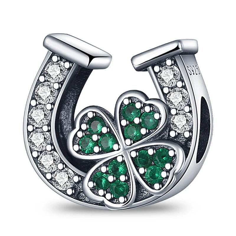 Van Cleef Design of 4 Leaf Clover Horseshoe Charm fits to Pandora Bracelets