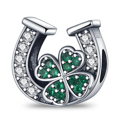 Van Cleef Design of 4 Leaf Clover Horseshoe Charm fits to Pandora Bracelets
