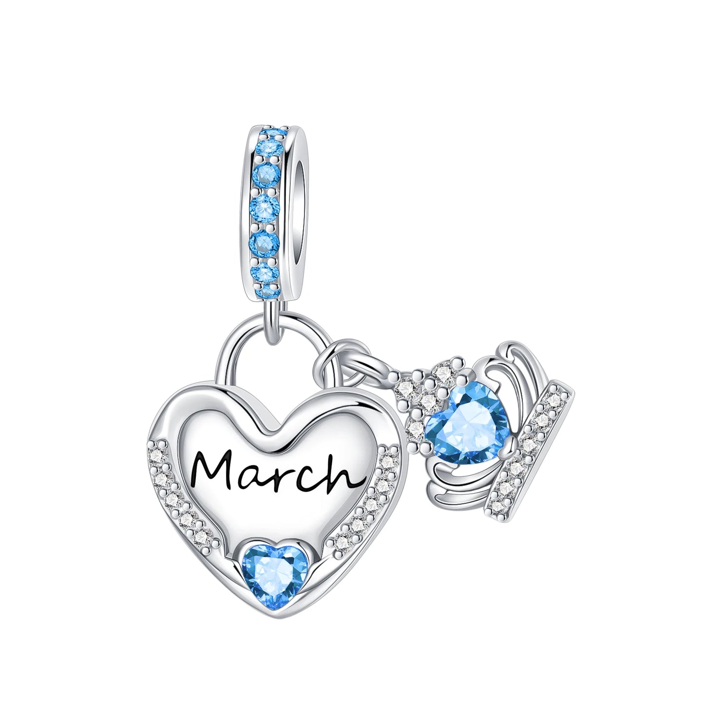 Pandora Birthstone Charm in Heart Shape | Heart Crafted Gifts