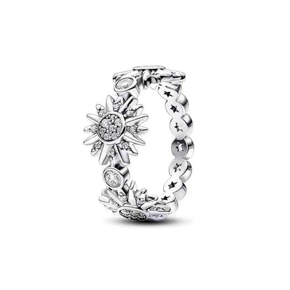 Celestial Sun Ring in 925 Sterling Silver