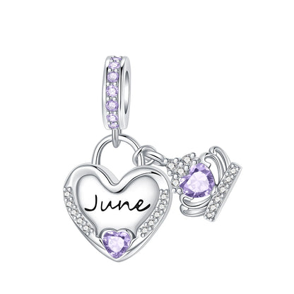 Pandora Birthstone Charm in Heart Shape | Heart Crafted Gifts