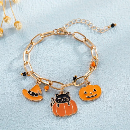 Readymade Pumpkin Halloween Charms Bracelets | Heart Crafted Gifts 