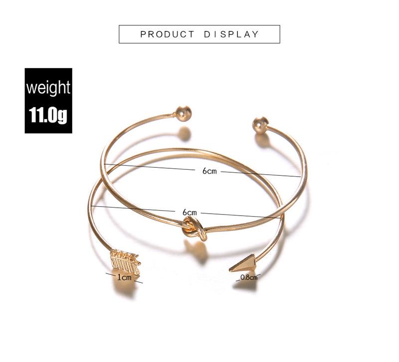 Women's Vintage Arrow Cuff & Knotted Bracelet