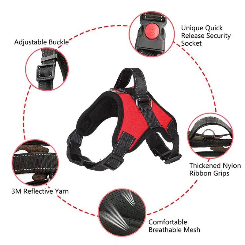 Best Saddle Dog Harness: Reflective and Adjustable Vest Strap - Heart Crafted Gifts