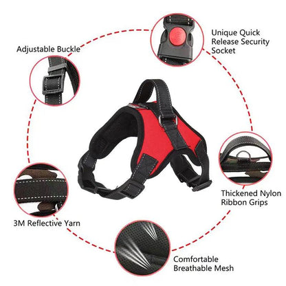 Best Saddle Dog Harness: Reflective and Adjustable Vest Strap - Heart Crafted Gifts